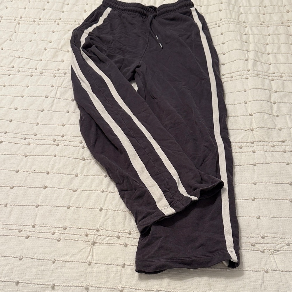 ASOS Black Joggers with White Stripes